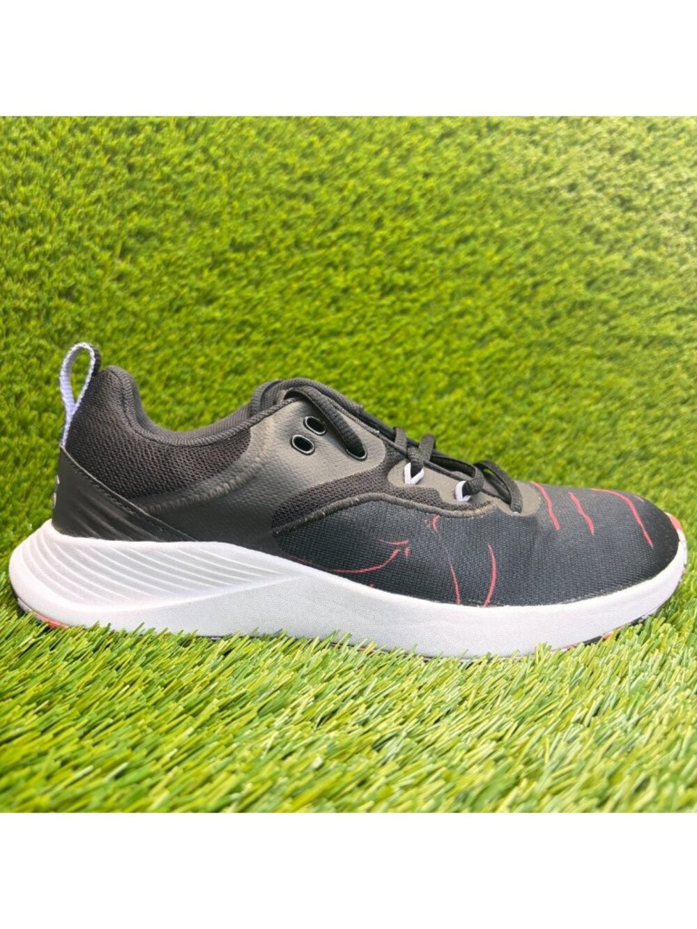 Under Armour Charged Breathe TR 3 PR Womens Size 9 Black Running Shoes Sneakers